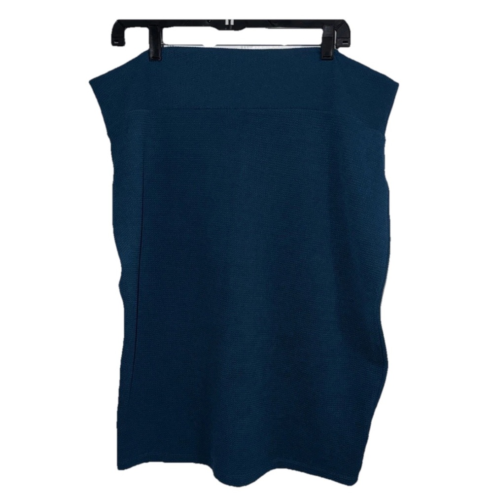 Alex & Olivia Stretch Midi Skirt Teal XL